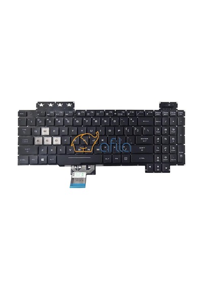 Asus Uyumlu Fx504g, Fx504gd Notebook Klavyesi, Laptop Tuş Takımı Siyah Tr Işıklı - Ver.2 - Rgb