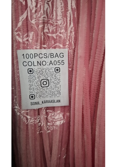 100'lü Pembe A055 Şönil - Dekorasyon Ve El Sanatları İçin Mükemmel Malzeme -