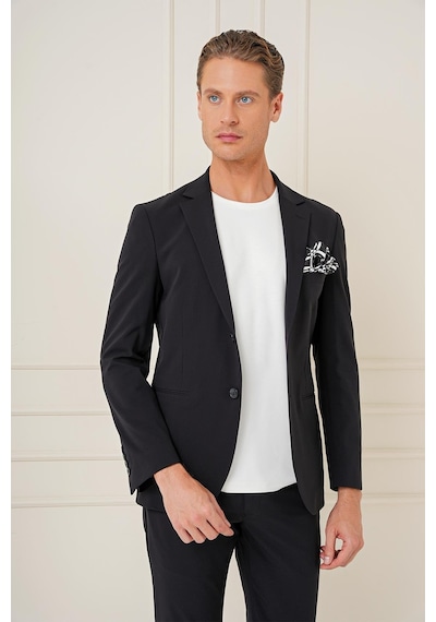 Efor C 680 Slim Fit Siyah Spor Ceket Siyah