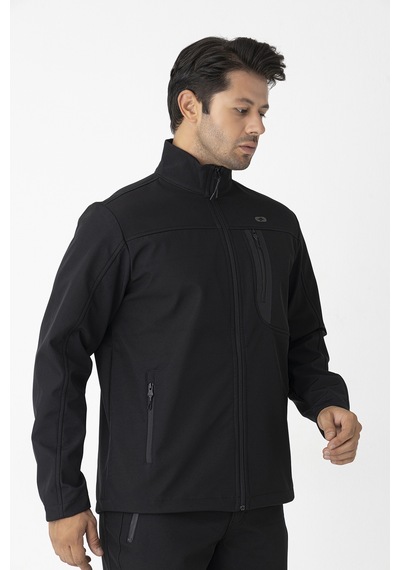 Crozwise Siyah Erkek Su Geçirmez Softshell Outdoor Mont / Ceket - 5039-10