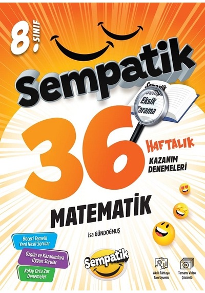 8.sınıf Sempatik 36 Haftalık Kazanım Denemeleri Seti + Lgs 900 Soruluk Kamp Maximumu