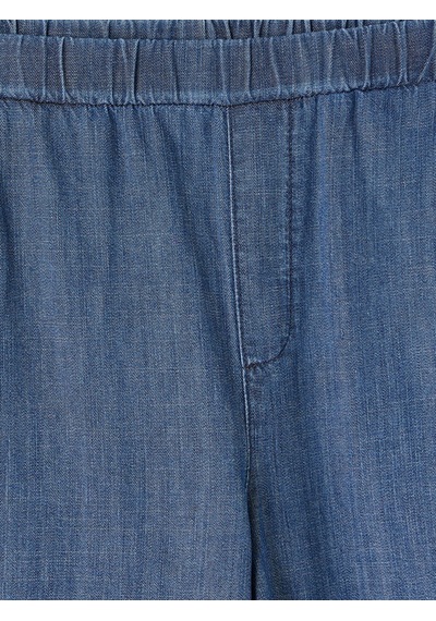 Lcwaıkıkı Classic İndigo Beli Lastikli Wideleg Kadın Jean Pantolon