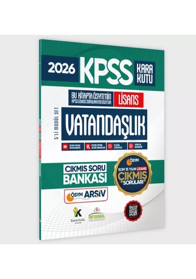 2026 FULL Lisans KPSS Kara Kutu ÖSYM Çıkmış Soru Bankası 5li Modül Set Son 15 Yıl(Sadece Lisans)