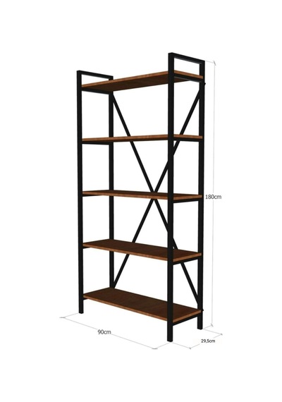 5 Raflı Metal Çiçeklik Modern Saksı Ve Dekoratif Eşya Standı Şık Ve Dayanıklı Tasarım 180 Cm Kahverengi