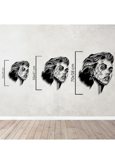 Parçalanmış Güzellik Metal Duvar Dekoru