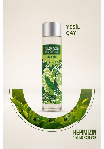 Yeşil Çay Tazeliği Cam Dökme Kapak Kolonya Edc 180 Ml