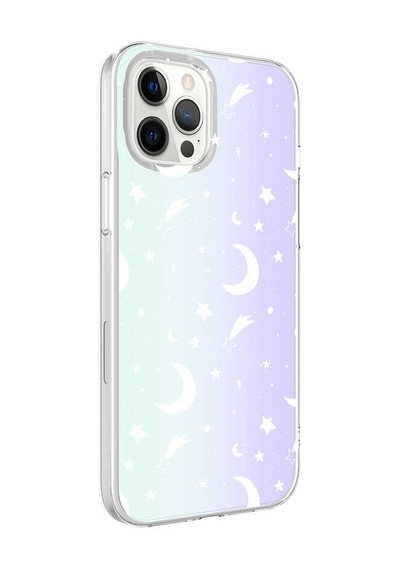Zeyline Apple Uyumlu iPhone 12 Pro Max Zore M-blue Desenli Kapak-moon No4