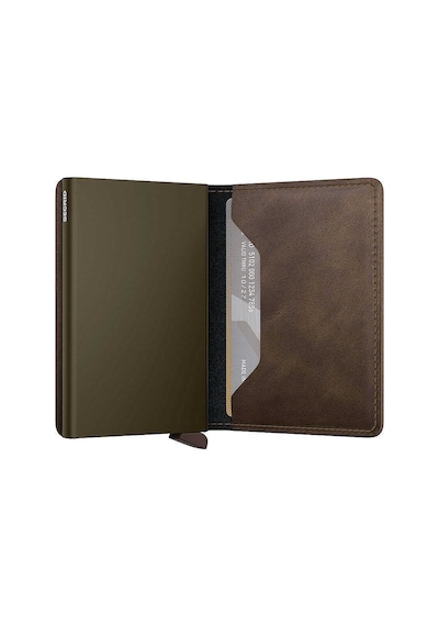 Secrid Slimwallet Vintage Kartlık Cüzdan, Koyu Kahve Çok Renkli