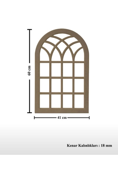 Ahşap Mdf Boyanabilir Dekoratif 4 Lü Duvar Aynası