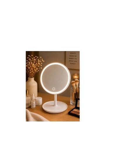 30 Cm Şarjlı Işıklı Makyaj Aynası Beyaz 8961
