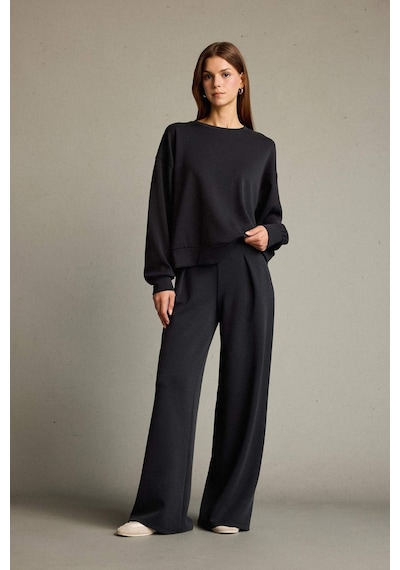 Defacto Regular Fit Normal Bel Düz Paça Modal Pantolon G2911ax25auar225 Antrasit