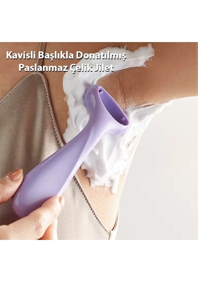 Ezere Tüm Vücut Kılları İçin Pürüzsüz Tıraş Paslanmaz Çelik Jilet Manuel Tıraş Bıçağı- 5775
