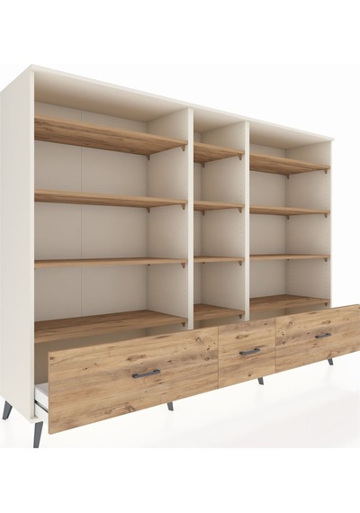 Hyperion Dolap 12 Raflı 3 Çekmeceli 220x44x163 Aytaşı-çam Atlas Çam - Aytası Hyperion Dolap 12 Raflı 3 Çekmeceli 220x44x163 Aytaşı-çam Atlas Çam - Aytası