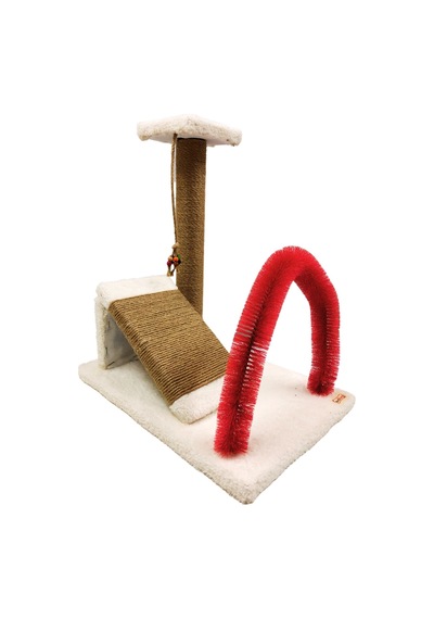 Evcil Home Kedi Tırmalama + Kedi Rampası + Kedi Fırçası 3'lü