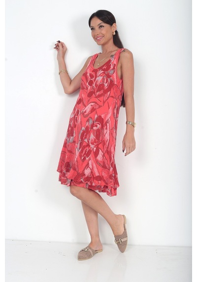 By Saygı Kadın Astarlı İtalyan Sakura Elbise Mercan By Saygı Kadın Astarlı İtalyan Sakura Elbise Mercan