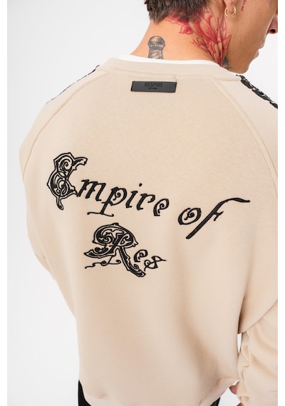 Respire Erkek Empire Of Res Nakışlı Oversize Sweatshirt Bej