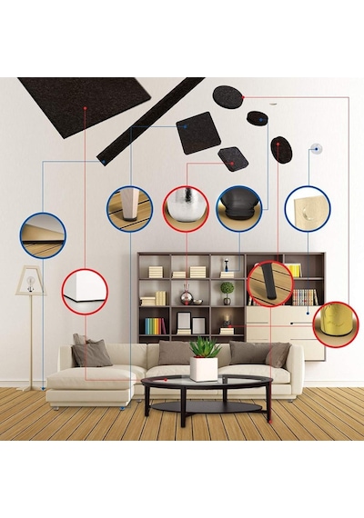 Mobilya Keçesi Sese Ve Çizilmeye Son Yapışkanlı 25Mmx40Ad-Kare