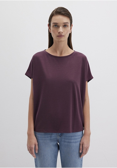 Mavi - Lux Touch Tencel Tm Modal Bordo Basic Tişört 167245-70421 Bordo