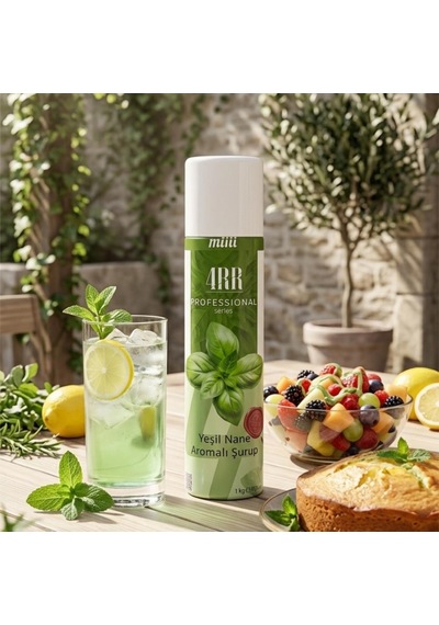 4rr Yeşil Nane Aromalı Kahve & Tropikal İçecek & Kokteyl Şurubu 750 Ml Çekirdek
