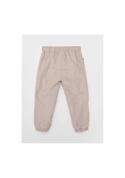 LC Waikiki Lcw Baby Bej Beli Lastikli Basic Kız Bebek Jogger Pantolon