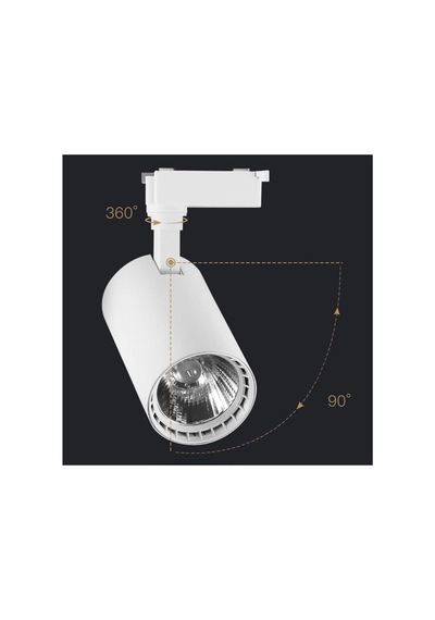 30w Cob Led Ray Spot Sarı Işık 3000k Beyaz Kasa 3 Adet Çok Renkli