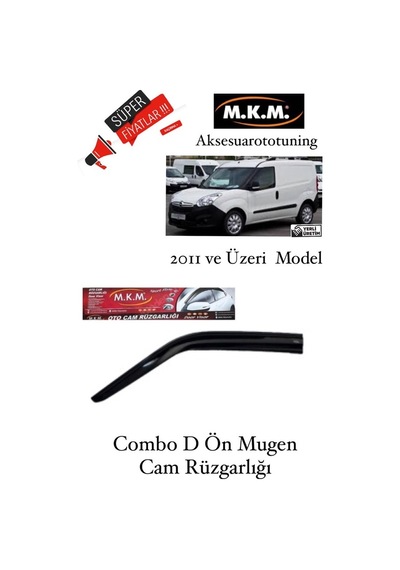 Opel Combo D 2011 Ve Üzeri Model Ön Mugen Cam Rüzgarlığı