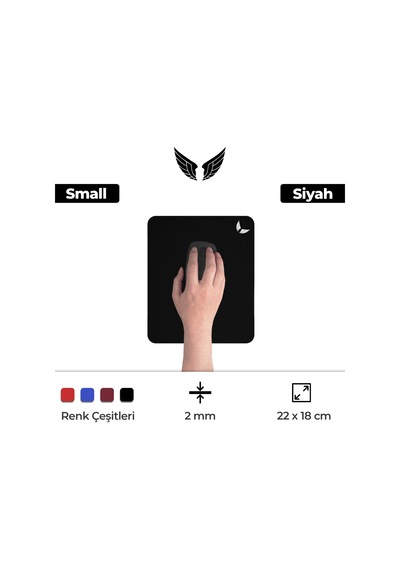 Golite Küçük Mouse Pad Siyah 18X22