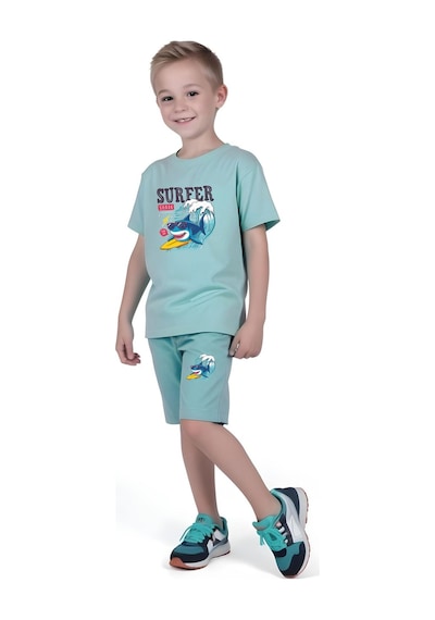 Fyk Kids Erkek Çocuk Tişört-kapri Baskılı Alt-üst Takım Mint Yeşil Fyk Kids Erkek Çocuk Tişört-kapri Baskılı Alt-üst Takım Mint Yeşil