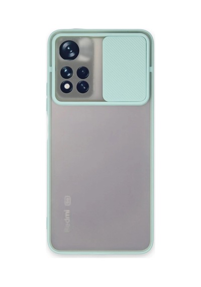 Newface - 318 - Xiaomi Redmi Note 11 Pro Plus 5g Kılıf Palm Buzlu Kamera Sürgülü Silikon - Csmo-tex - - Turkuaz