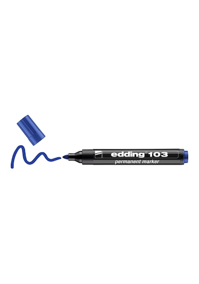 Edding 103 Kalıcı İşaretleyici Marker Mavi Kalem 10 Adet