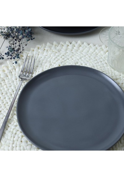 Mat Gri Sardes Pasta Tabağı 22 Cm 6 Adet 959 Çok Renkli