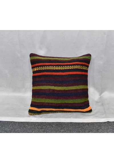 Zehra Abla Halı Yeni El Dokuma Dekoratif Kilim Kırlent Yastık Kılıfı 6482 Çok Renkli