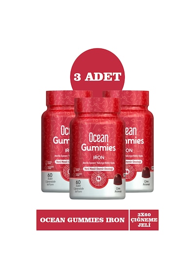 Ocean Gummies İron 3 x 60 Jel Form