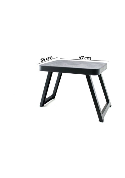 Krt-1137 Katlanabilir Kamp Ve Piknik Masası - Küçük 47x33 Cm Siyah Plastik- 10'li Paket