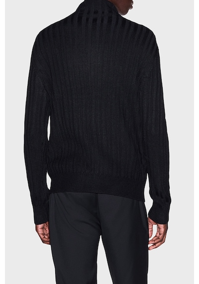 Armani Exchange Pamuklu Regular Fit Dik Yaka Hırka Erkek Hırka Xm002998 Af14008 Uc001 Siyah