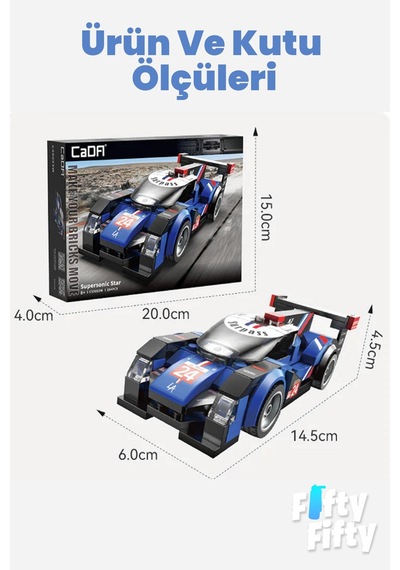 Cada Çek Bırak Supersonic Star 164 Parça Araba Yapım Seti Blok Araba -ffc55053w-164p Cada Çek Bırak Supersonic Star 164 Parça Araba Yapım Seti Blok Araba -ffc55053w-164p