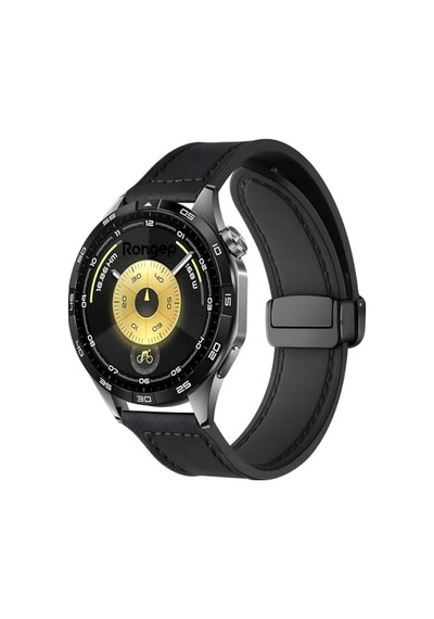 İle Uyumlu Hybrid Loop 22mm Kordon Gt6/gt6 Pro/gt5/gt5 Pro/gt4/gt3/gt3 Pro/gt2/gt2 Pro 46mm İçin Manyetik Toka Gt6 Pro Kordonu 1.sınıf Kaplama Deri Görünümlü Gt6 Kordon