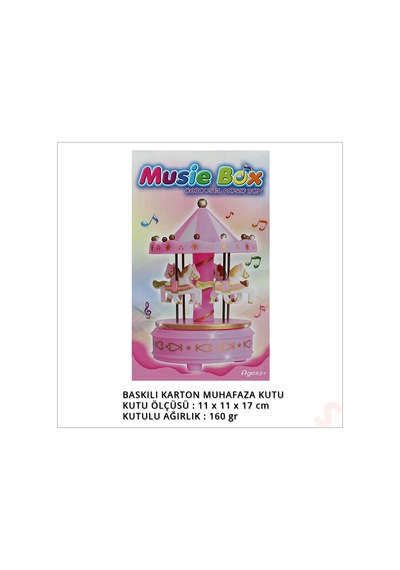 Atlı Karınca Müzik Kutusu, 17cm X 10cm - Pembe