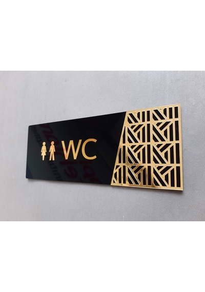 Luxury Black Seri Wc Yönlendirme Levhası Luxury Black Seri Wc Yönlendirme Levhası