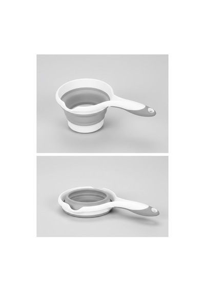 3 Lü Harika Banyo Seti 90 Lt Çamaşır Sepeti + 5 Li Banyo Seti + Katlanır Üçlü Set Gri Beyaz Gri - 885850700 Gri