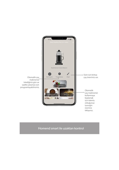 Homend Smart Royaltea Plus 2 In 1 Otomatik Çay Ve Türk Kahve Makinesi Wifi