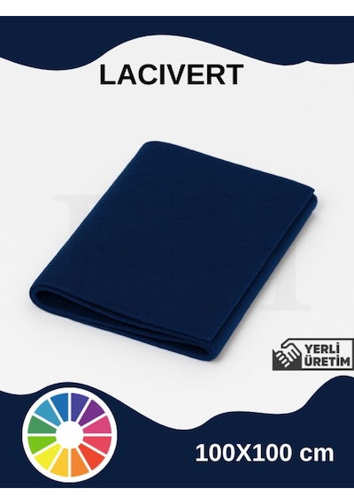 Lacivert Renk Metrelik Ince Keçe Kumaş Keçe 1 Mm Aktivite Keçesi Renkli Keçe 1 Metre 100 Cm X 100 Cm