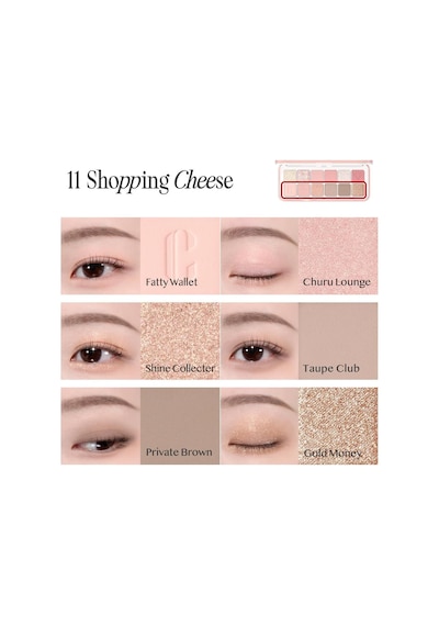 Hafif Dokulu Yoğun Renklere Sahip Göz Farı Paleti Pro Eye Palette Air 11 Shopping Cheese Diğer