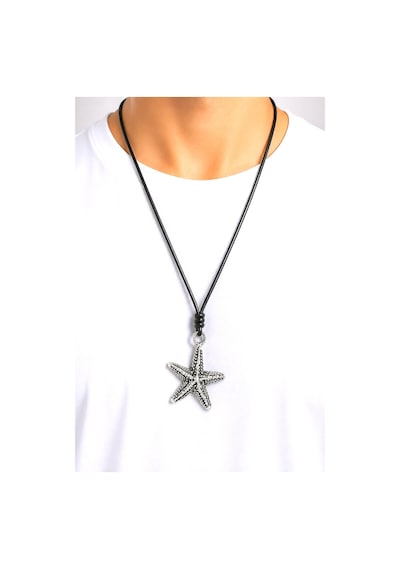 Kore İp Askılı Ve Krom Çelik Kaplamalı Unisex Tribal Kolye Kkrm-05 Gümüş8