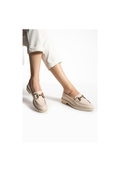 Jane Kadın Loafer Makosen Casual Toka Detay Günlük Ayakkabı BEJ RUGAN