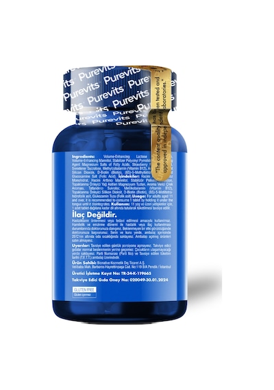 Purevits Vitamin B12 Complex - Folic Acid Biotin 30 Adet Dilaltı Tablet