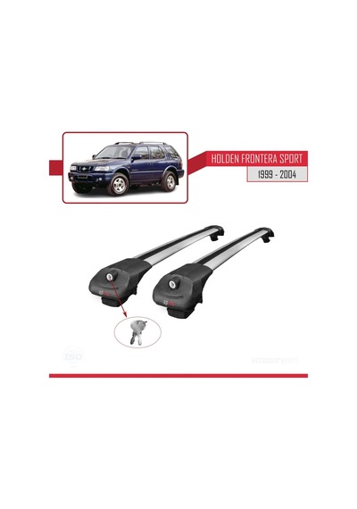 Holden Frontera Sport 1999-2004 Arası İle Uyumlu Ace-1 Ara Atkı Tavan Barı Gri