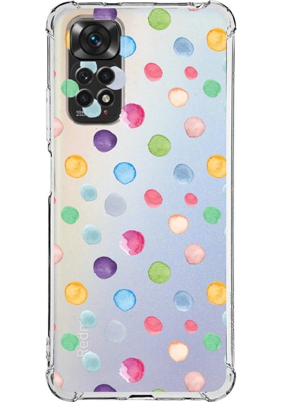 Prinrify Xiaomi Redmi Note 11 Pro Uyumlu Water Color 6 Baskılı Şeffaf Köşe Korumalı Antişok Kılıf