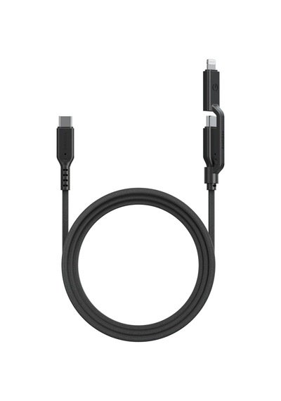 Flow Duo 2in1 1.5m 240w Type-c To Type-c Ve Lightning Pd Hızlı Şarj Kablo - Siyah