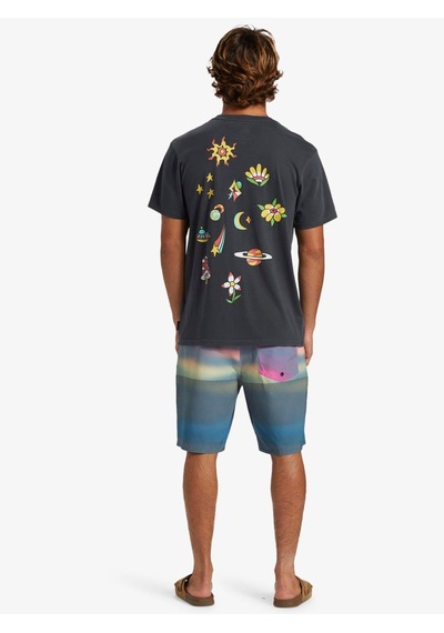 Quiksilver Spaceman Mlw Erkek T-shirt-28529-koyu Gri Koyu Gri